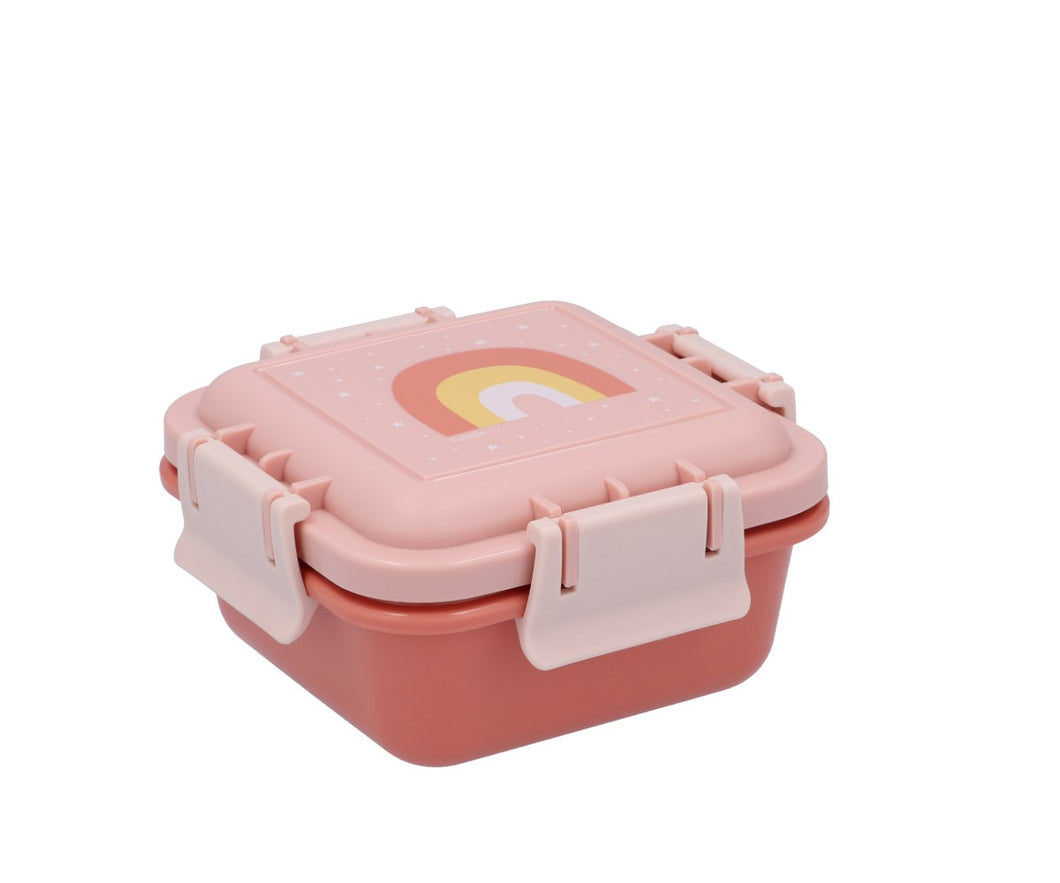 Caja almuerzo arcoiris rosa